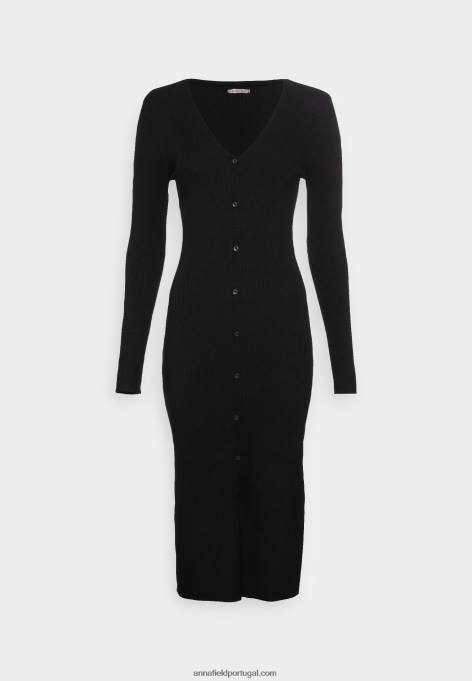 mulheres vestido de moletom preto F4BZ0D229 Anna Field
