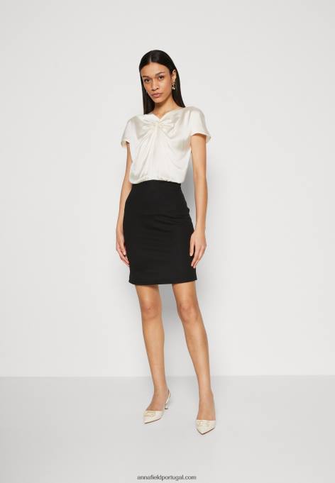 mulheres vestido de mudança branco/preto F4BZ0D195 Anna Field