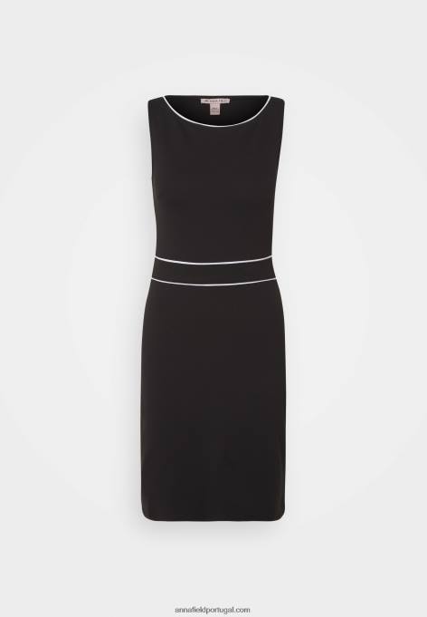 mulheres vestido de mudança preto/branco F4BZ0D95 Anna Field