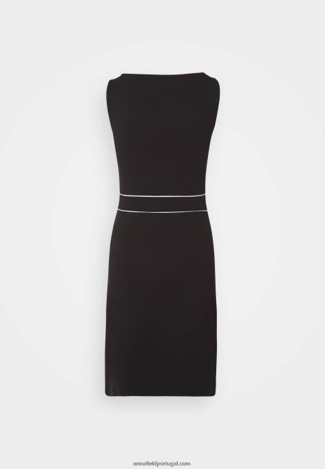 mulheres vestido de mudança preto/branco F4BZ0D95 Anna Field