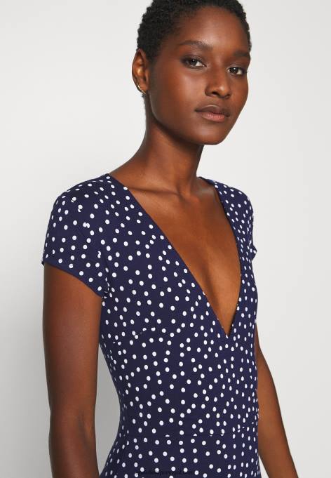 mulheres vestido jersey azul marinho/branco F4BZ0D129 Anna Field
