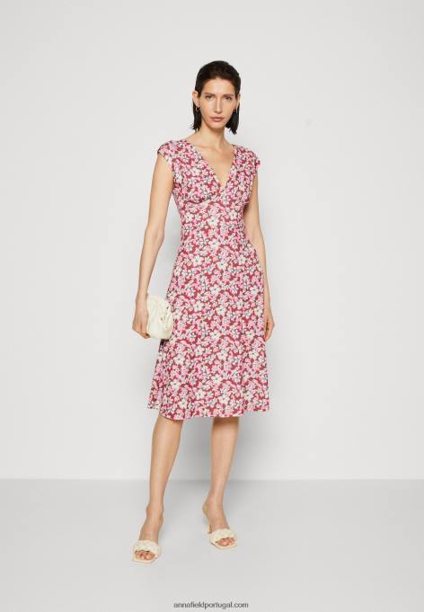 mulheres vestido jersey marrom/bege/rosa F4BZ0D123 Anna Field