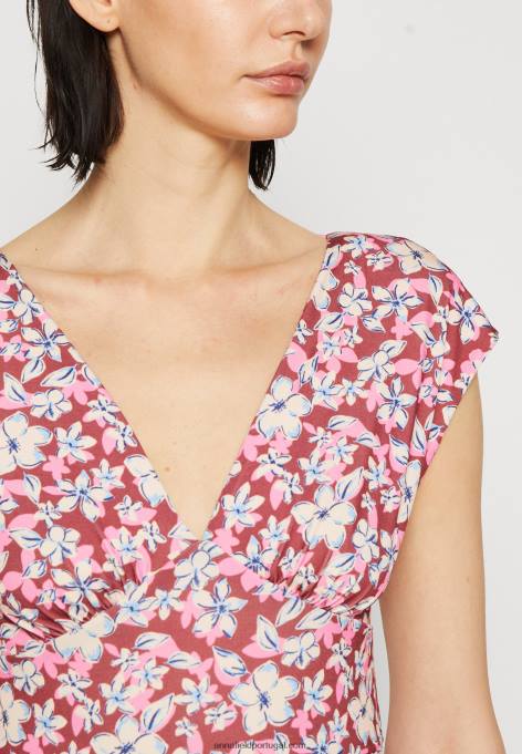 mulheres vestido jersey marrom/bege/rosa F4BZ0D123 Anna Field