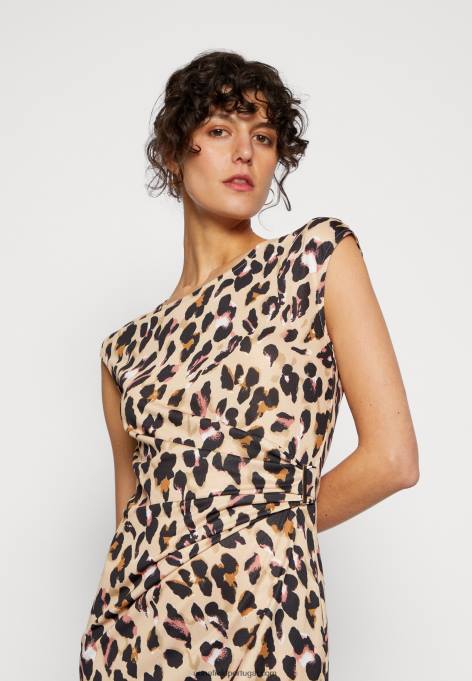 mulheres vestido jersey preto/bege/multicolorido F4BZ0D161 Anna Field