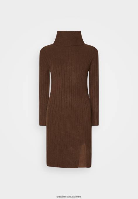 mulheres vestido jumper marrom escuro F4BZ0D210 Anna Field