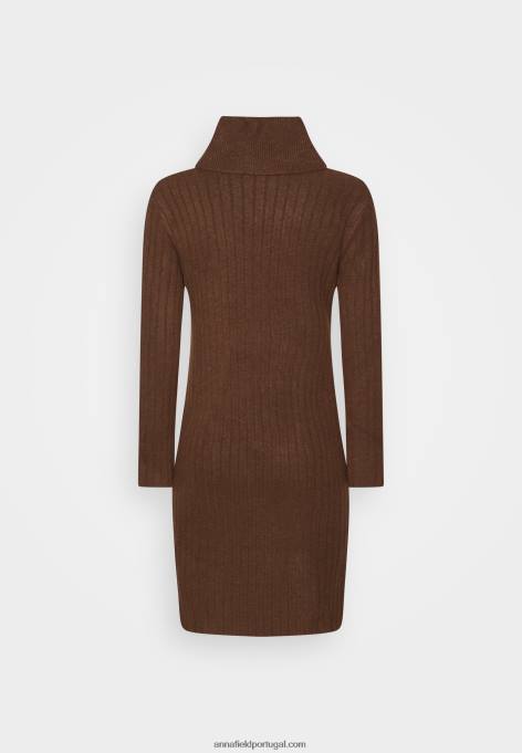 mulheres vestido jumper marrom escuro F4BZ0D210 Anna Field