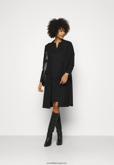 mulheres vestido preto F4BZ0D111 Anna Field