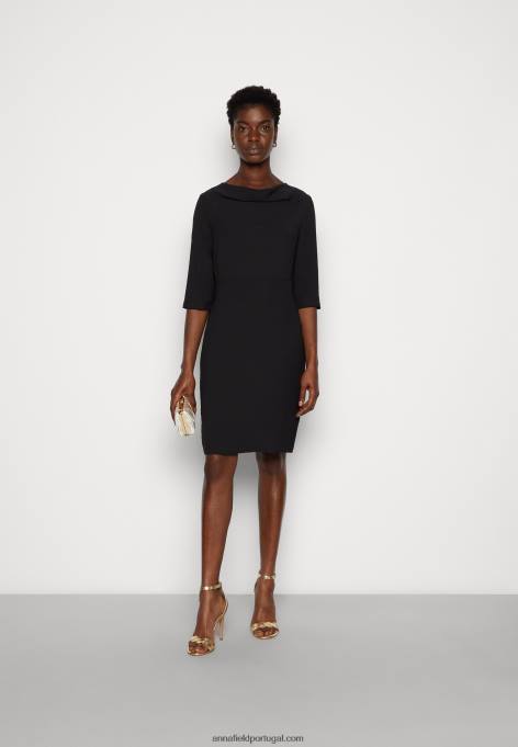 mulheres vestido preto F4BZ0D192 Anna Field