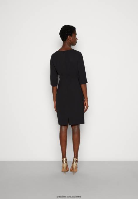 mulheres vestido preto F4BZ0D192 Anna Field