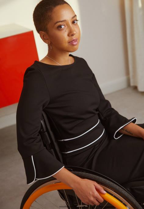 mulheres vestido preto F4BZ0D218 Anna Field