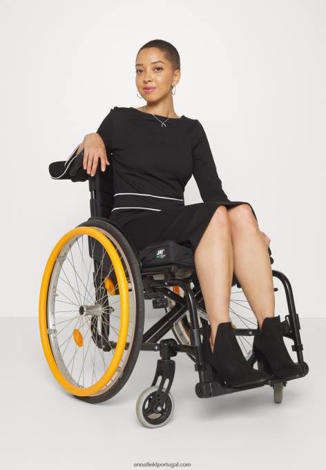 mulheres vestido preto F4BZ0D218 Anna Field