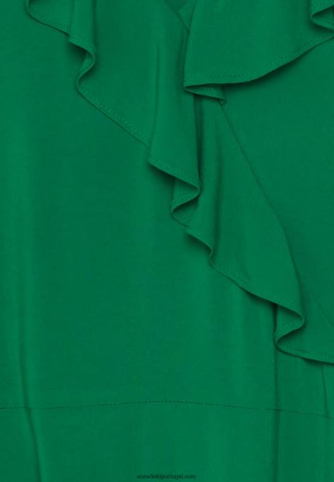 mulheres volant vestido midi vestido de dia verde F4BZ0D7 Anna Field