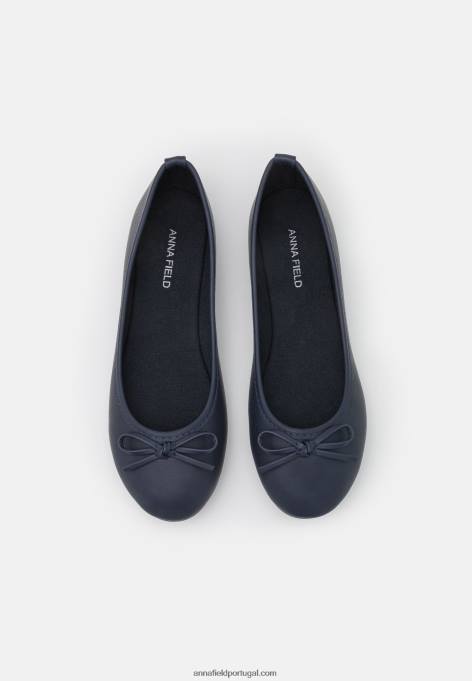 mulheres bombas de balé azul escuro F4BZ0D2067 Anna Field