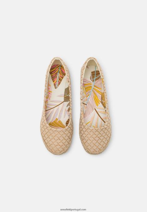 mulheres bombas de balé bege F4BZ0D2094 Anna Field