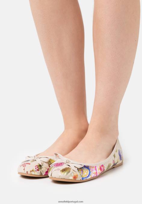 mulheres bombas de balé bege F4BZ0D2107 Anna Field