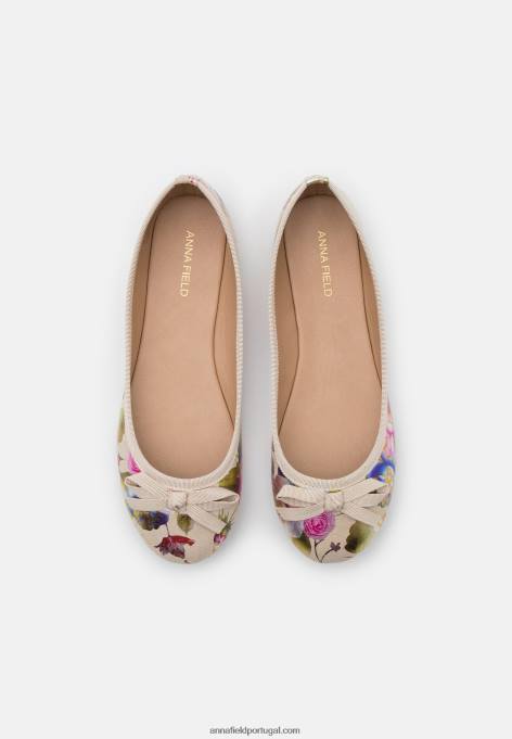 mulheres bombas de balé bege F4BZ0D2107 Anna Field