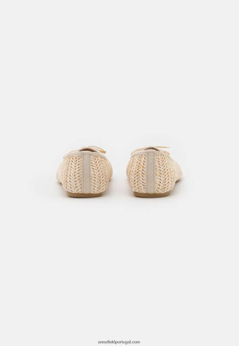 mulheres bombas de balé bege F4BZ0D2154 Anna Field