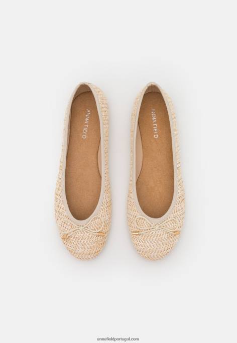 mulheres bombas de balé bege F4BZ0D2154 Anna Field