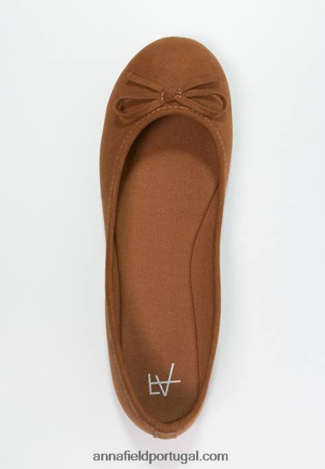 mulheres bombas de balé conhaque F4BZ0D2068 Anna Field