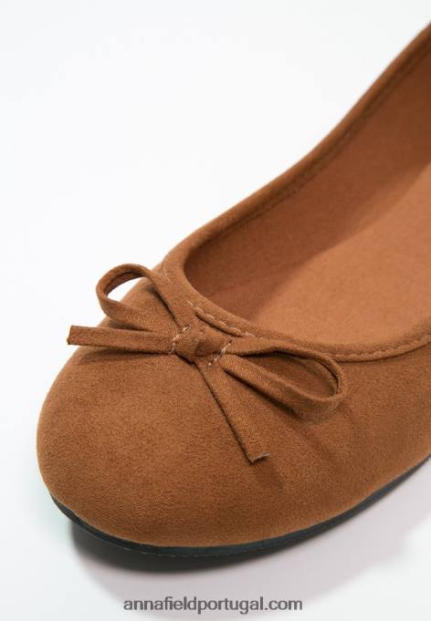 mulheres bombas de balé conhaque F4BZ0D2068 Anna Field