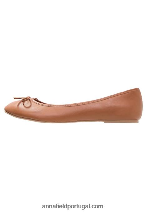 mulheres bombas de balé conhaque F4BZ0D2088 Anna Field