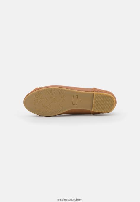 mulheres bombas de balé conhaque F4BZ0D2123 Anna Field