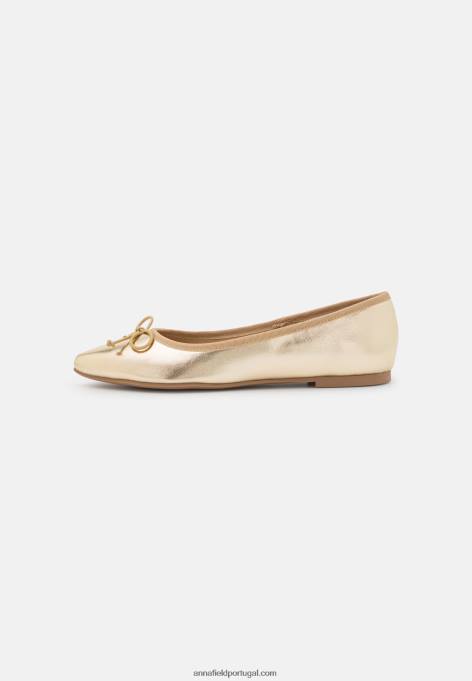 mulheres bombas de balé ouro F4BZ0D2136 Anna Field