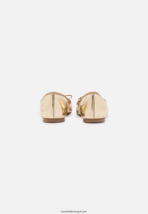 mulheres bombas de balé ouro F4BZ0D2136 Anna Field