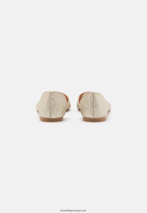 mulheres bombas de balé ouro F4BZ0D2146 Anna Field