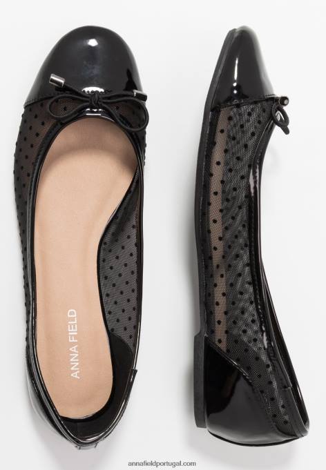 mulheres bombas de balé preto F4BZ0D2071 Anna Field