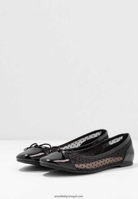 mulheres bombas de balé preto F4BZ0D2071 Anna Field