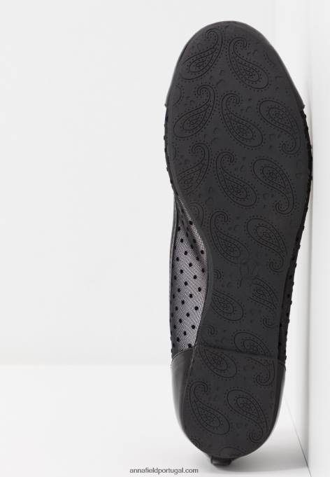 mulheres bombas de balé preto F4BZ0D2071 Anna Field