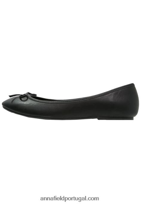 mulheres bombas de balé preto F4BZ0D2075 Anna Field