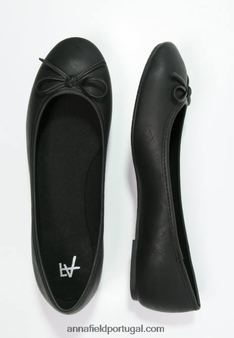 mulheres bombas de balé preto F4BZ0D2075 Anna Field