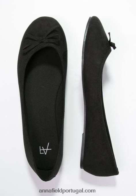 mulheres bombas de balé preto F4BZ0D2076 Anna Field