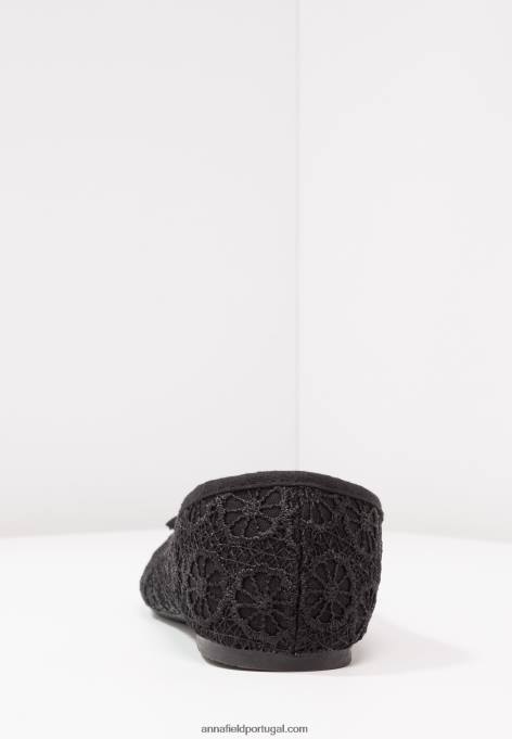 mulheres bombas de balé preto F4BZ0D2079 Anna Field