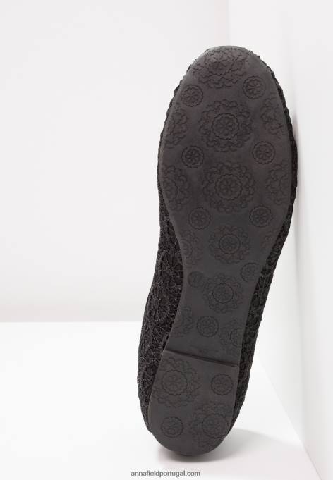 mulheres bombas de balé preto F4BZ0D2079 Anna Field