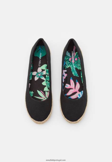 mulheres bombas de balé preto F4BZ0D2083 Anna Field