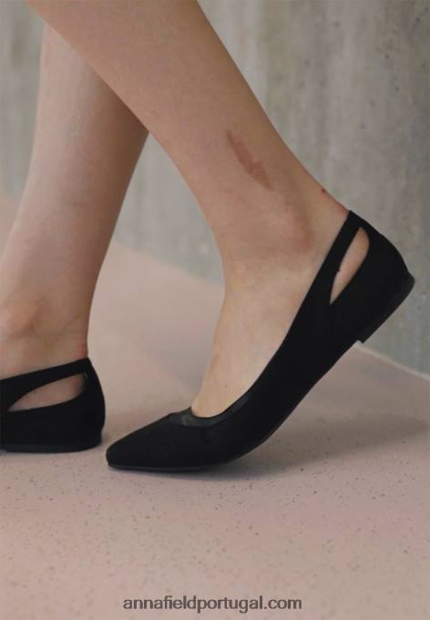 mulheres bombas de balé preto F4BZ0D2089 Anna Field