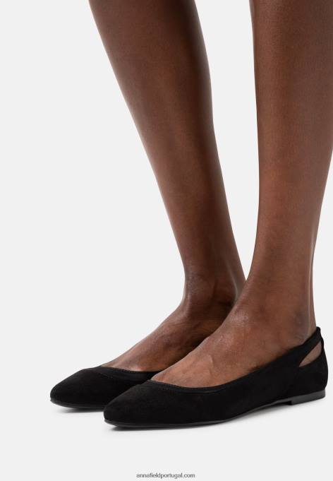 mulheres bombas de balé preto F4BZ0D2089 Anna Field
