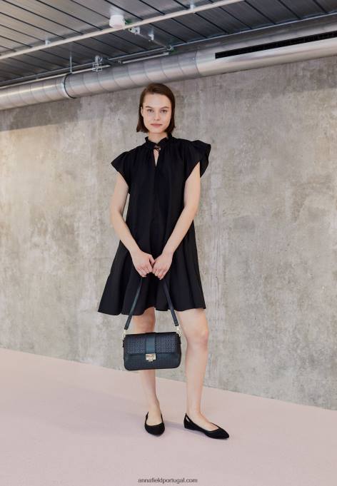 mulheres bombas de balé preto F4BZ0D2089 Anna Field