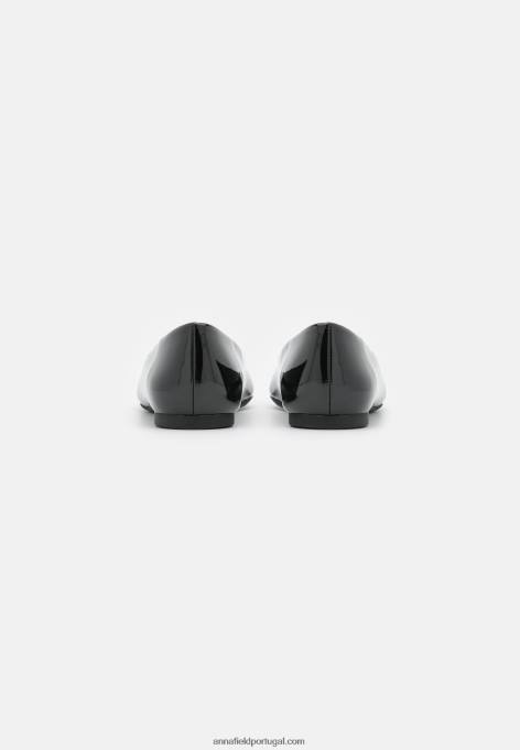 mulheres bombas de balé preto F4BZ0D2117 Anna Field
