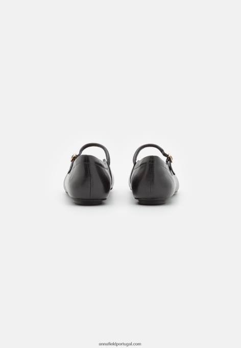 mulheres bombas de balé preto F4BZ0D2124 Anna Field