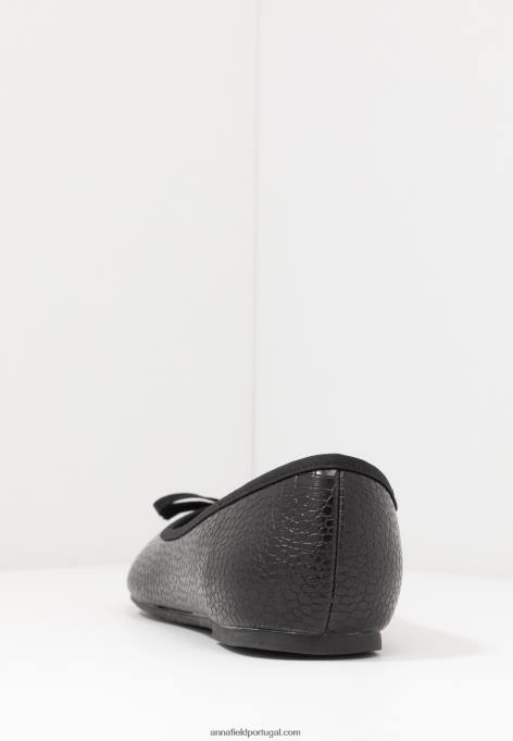 mulheres bombas de balé preto F4BZ0D2132 Anna Field