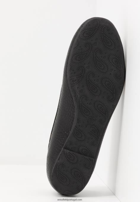 mulheres bombas de balé preto F4BZ0D2132 Anna Field