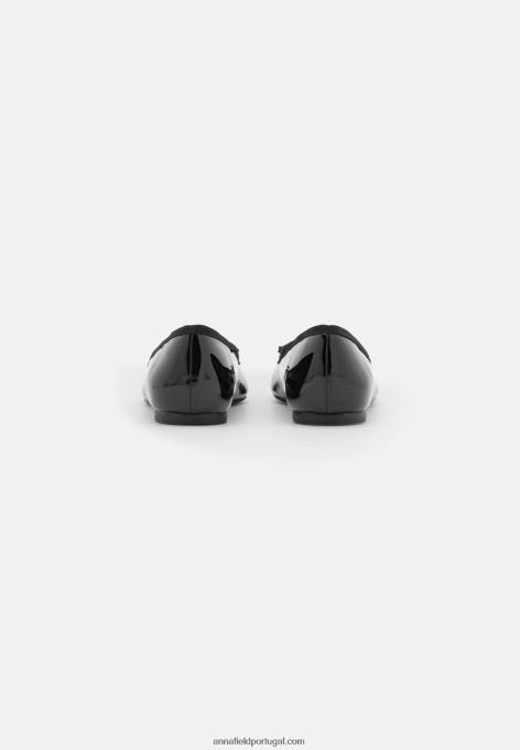 mulheres bombas de balé preto F4BZ0D2140 Anna Field
