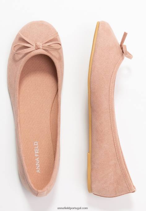 mulheres bombas de balé rosa claro F4BZ0D2070 Anna Field