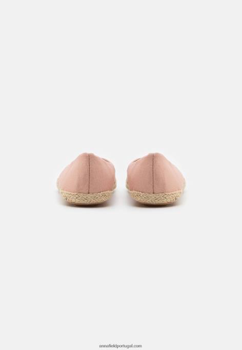 mulheres bombas de balé rosa claro F4BZ0D2093 Anna Field