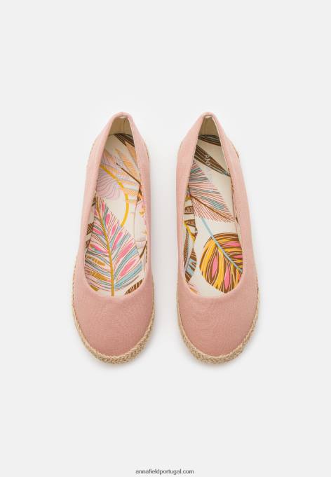 mulheres bombas de balé rosa claro F4BZ0D2093 Anna Field