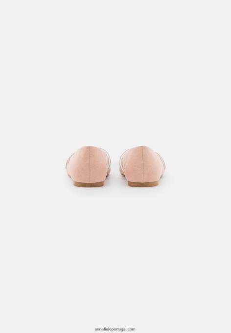 mulheres bombas de balé rosa claro F4BZ0D2118 Anna Field